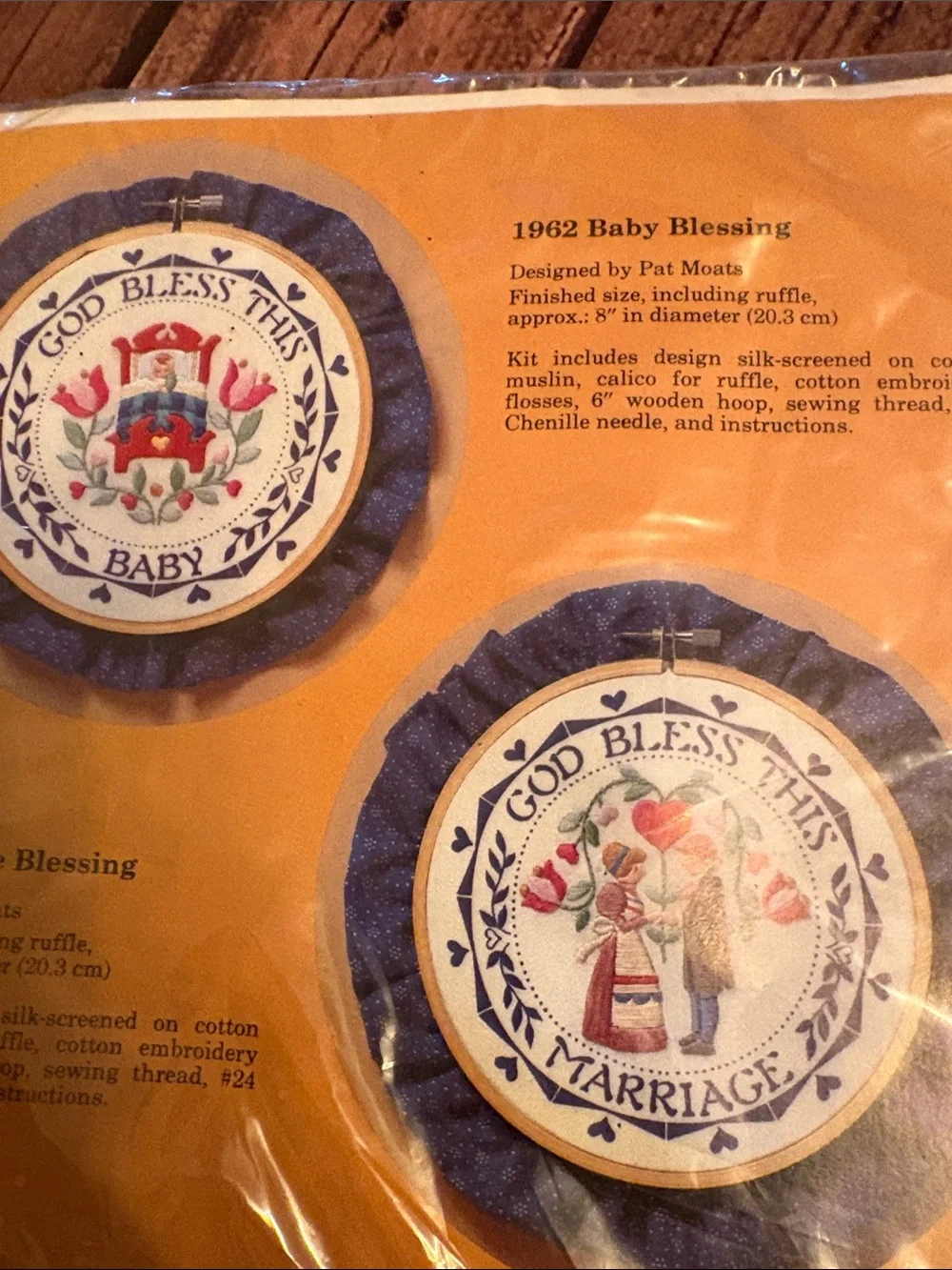 NWT Vintage Creative Circle 'God Bless This Marriage' Embroidery Kit #1963